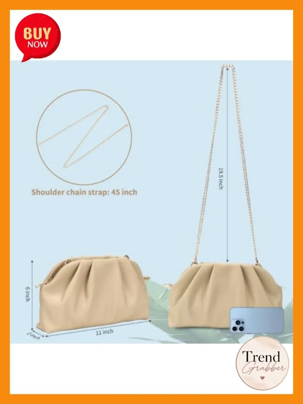 Elegant Pleated PU Leather Clutch Purse for Women, Convertible Evening Bag with